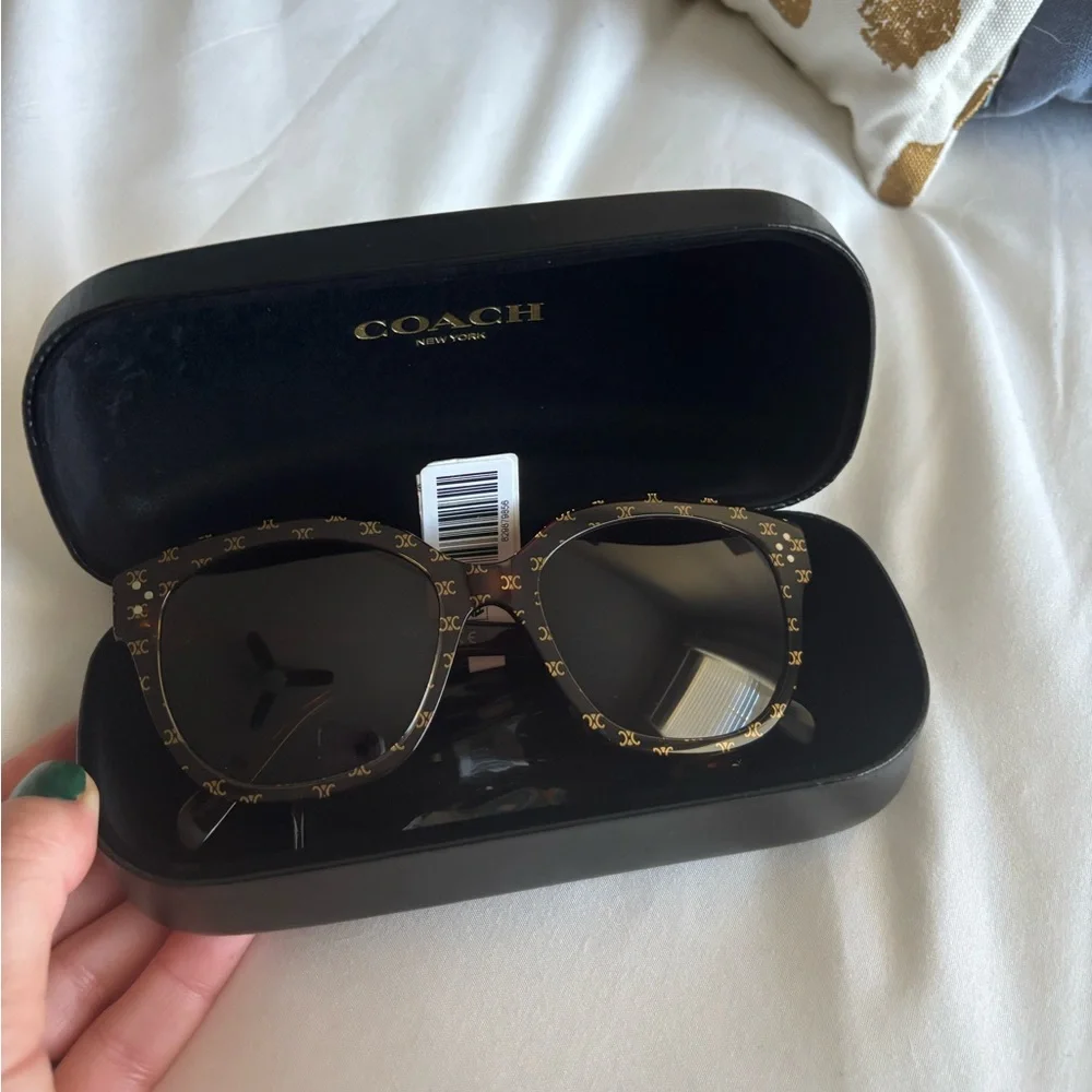 NWT Celine triomphe logo sunglasses brown havana - Picture 16 of 16